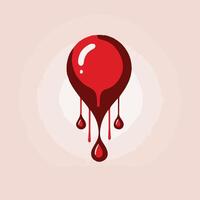 Vivid Symbol of Life or Death A Cartoon Red Drop vector