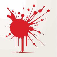 Vivid Chaos A Surreal Red Splatter Abstract Art vector