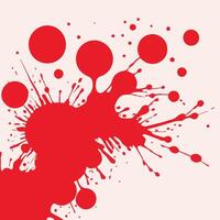 Vibrant Splatter Art Red Ink Droplets on White Background vector