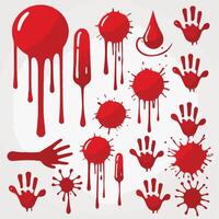 Red Splatter Effects for Graphic Design vector