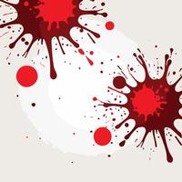 Vibrant Abstract Art with Red Splatter and White Background vector