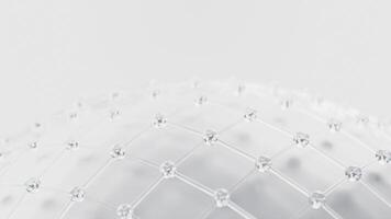 White Rotating Sphere Web Background video