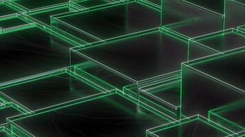 Abstract Green Rising Cubes Loop video