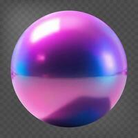 3d ball with holographic mirror effect. Gradient shape. Fluid color. Neon shape in gradient colors vector