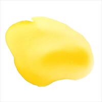 Yellow watercolor round shape, stain, blob, circle. Hand drawn watercolor abstract element vector