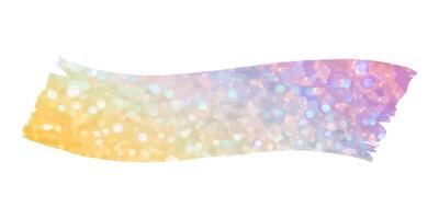 Brush stroke with multi colored glitter. Rainbow gradient paint stroke. Colorful rainbow background vector