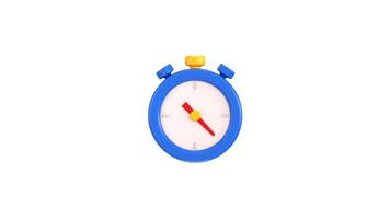 3d stopwatch icon animation concept of countdown timer icon animation video