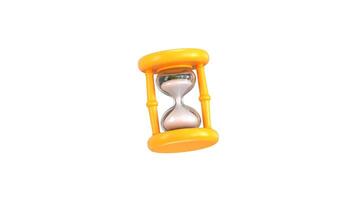 3d hourglass icon animation concept of countdown timer icon animation video