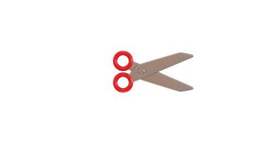 Cutting scissors animation, Scissors symbol in clip Cut animation video