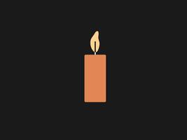 flat design candle vector