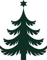 A silhouette of a Christmas tree with triangular shape vector