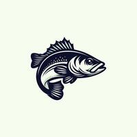 A stylized illustration of a fish, emphasizing its features. vector