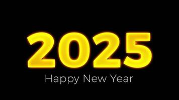 Happy New Year 2025 Number Bouncing Animation video