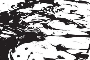 Black paint smudges in grunge style on white canvas for background texture vector