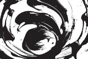 Black smudges of paint in grunge style on white background for overlay texture vector