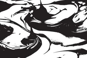 Smudged black paint effect on white canvas for textured backgrounds vector