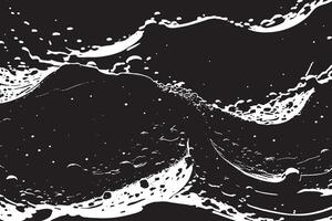 High-Contrast Black and White Monochrome Texture for Background and Overlay Design vector