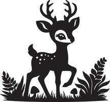 Stylish the deer illustration vector
