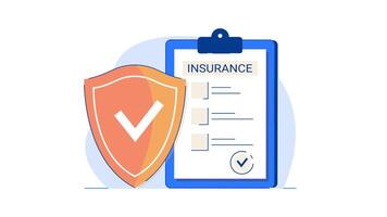 insurance with policy claim form and security shield video