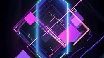 Vibrant abstract background featuring geometric shapes in neon colors, perfect for modern design projects and digital displays. video