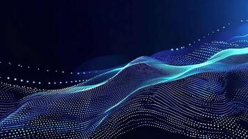 Abstract digital wave in blue tones, representing technology, data flow, and connectivity. Perfect for backgrounds and tech projects. video