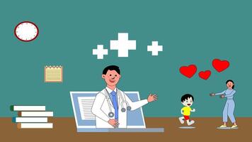 footage patients consult with doctors through online clinics video