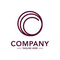 A circular logo design for a company vector