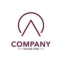 A logo for a company that is made up of a triangle and a letter vector