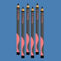 Sketching graphite pencil set vector