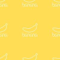 A seamless pattern with the shape of a banana consisting of white lines vector