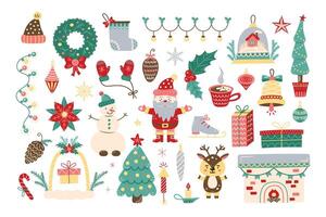 Christmas element large set. Isolated element for design of cards, patterns, banners. Christmas and New Year. illustration. vector