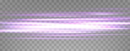 Velocity light neon flow, zoom in motion effect, purple glow speed lines, colorful light trails, stripes. vector