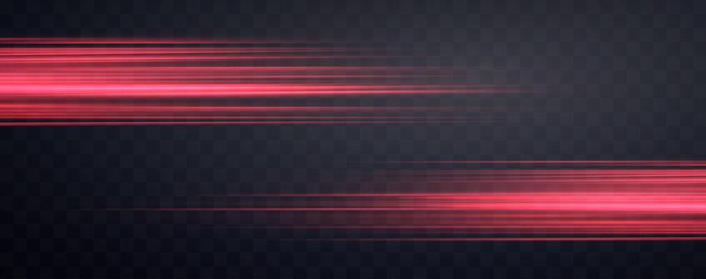 Speed rays, velocity light neon flow, zoom in motion effect, red glow speed lines, colorful light trails, stripes.