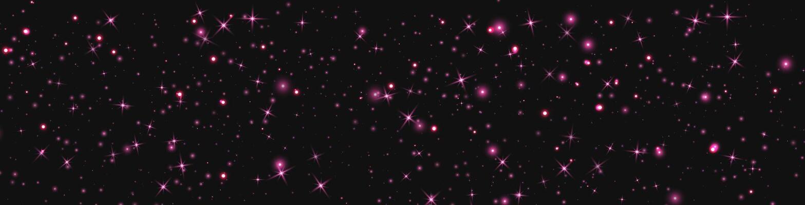 Pink glittering dots, particles, stars magic sparks. Glow flare light effect. Pink luminous points.