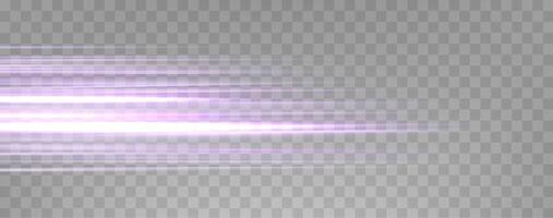 Speed rays, velocity light neon flow, zoom in motion effect, purple glow speed lines, colorful light trails, stripes. vector