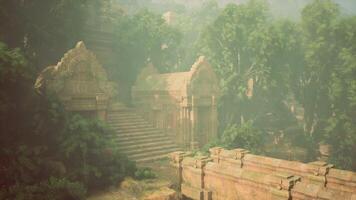 Ancient temple hidden in the lush jungle of Myanmar shrouded in mist video