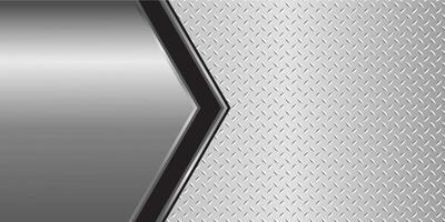 Illustration of a silver-gray metallic surface with a shiny diamond plate texture and 3D polished chrome finish. vector