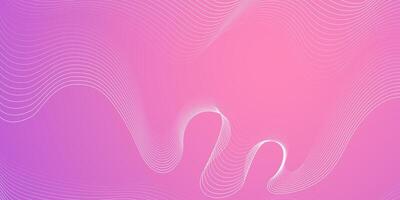 Abstract background. White wavy technology lines on a pink background. Flowing lines pattern. Futuristic background template for banner, landing, website, poster, cover, and brochure. EPS10. vector