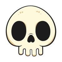Cartoon skull. Halloween decoration vector