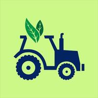 Editable logo for a company in the form of a plowing tractor vector