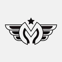 The initial letter M logo is suitable for a technology, gaming, security or IT company or one that can be edited. vector