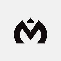 A simple yet modern M initial logo for a company that is editable. vector