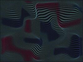 Abstract Waving Particle Technology Background Design. Dot wave light screen vector