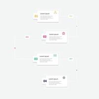 Vertical timeline infographics template with six arrows with place dates and text, illustration vector