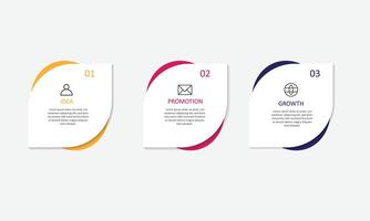 Infographic elements design template, business concept with 3 steps or options, can be used for workflow layout, diagram, annual report, web design.Creative banner, label . vector