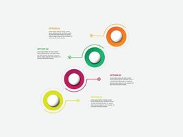 Four Step Infographic element design template for presentation. process diagram and presentations step, workflow layout, banner, flow chart, info graphic illustration. vector