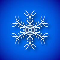 Snowflake with shadow vector