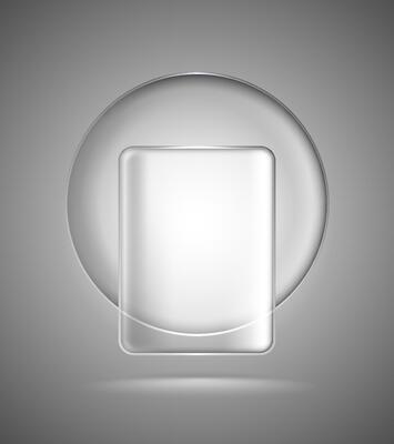 Lightened glass geometric shapes