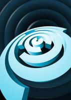 Abstract rotating circles with cut sectors vector