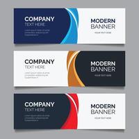 Banner abstract design templates for simple ads are very easy to use for companies or business vector